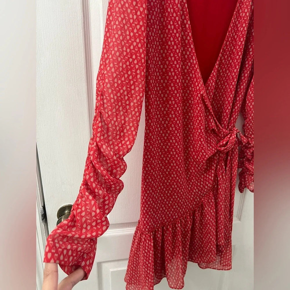 ALL SAINTS heart chiffon wrap dress (Size S) - Picture 8 of 13
